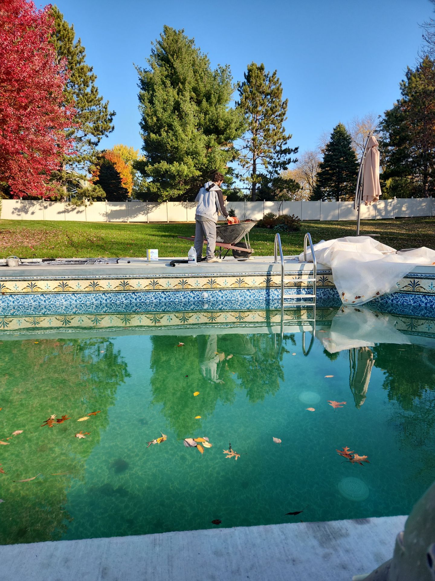 Completed Thursday Pools fiberglass pool installation 8 in Wisconsin